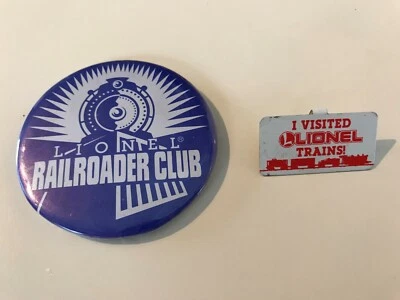Lionel Railroaders Club Train 2 1/2" Pinback Button, Visited Fold Over Tab * - Image 1 of 4