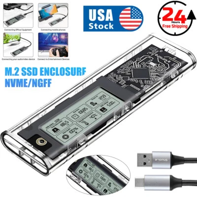M.2 NVMe/NGFF SSD a USB 3.2 Lector SSD Externo Convertidor Adaptador Gabinete Foto 1 de 4
