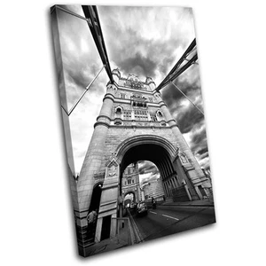 London Tower Bridge Landmarks SINGLE CANVAS WALL ART Picture Print VA - Picture 1 of 1