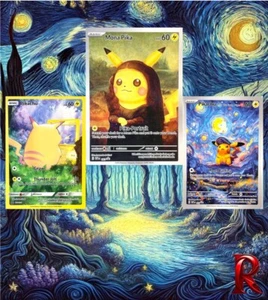 Pikachu Set Van Gogh Full Art Set Collection ACG Promo Trading Card READ DESC - Picture 1 of 7