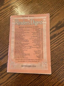 Readers Digest September 1939 Germany would Lose, Charlie Chaplin at Fifty, etc - Picture 1 of 3