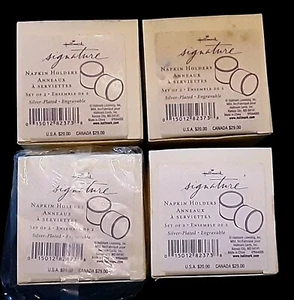 Hallmark Signature Silver Plated Napkin Holders - Imagen 1 de 7