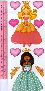 PRINZESSIN MÄDCHEN Wandsticker 25 Aufkleber Herzen Kronen Diademe Schuhe Zimmerdeko - Bild 1 von 2