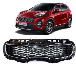 FRONT GRILLE WITH CHROME TRIM FITS FOR KIA SPORTAGE 2016-2021 - Picture 1 of 7