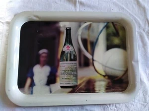 Vassoio in latta vintage ACQUA ALCALINA MINERALE SANT'ANDREA cm 26 x 36 - Picture 1 of 2
