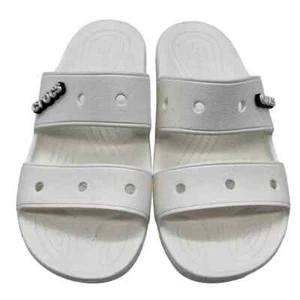 Crocs Mens Classic Slip On Perforated Pool Slides 13 Medium (D) / White - Picture 1 of 3