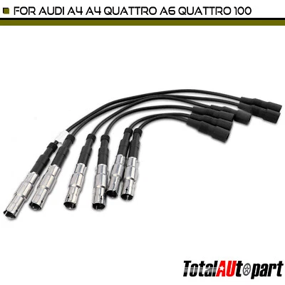 Juego de 6 cables de bujía para Audi A4 A4 Quattro A6 Quattro 100 Volkswagen Passat Foto 1 de 4