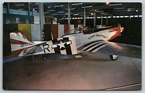 NORTH AMERICAN P-51D Mustang airplane Air Force Museum WPAFB Postcard vtg A70 - Picture 1 of 2