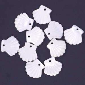 10PCS Natural White Trochid Shell Mother of Pearl Charms Pendant DIY 12mm 0.47" - Picture 1 of 3