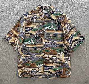 Milwaukee Brewers Shirt Adult Large Hawaiian Camp Reyn Spooner MLB Baseball AOP - Picture 1 of 9