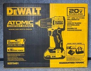 DeWALT DCD794D1 20V ATOMIC 1/2" MAX Kit Trapano avvitatore senza fili brushless con Batt - Foto 1 di 3