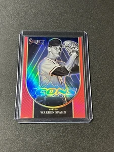 2024 Panini Select #4 - Warren Spahn Red Prizm Short Print 97/99 - Icons TC1 - Picture 1 of 2