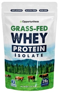 Opportuniteas Grass Fed Whey Isolate Protein Powder - Unflavored 28g Protein ... - Picture 1 of 7
