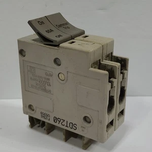 Disyuntor Square D Trilliant SDT260 2 polos 60 amperios 60A 120/240 V - Imagen 1 de 7