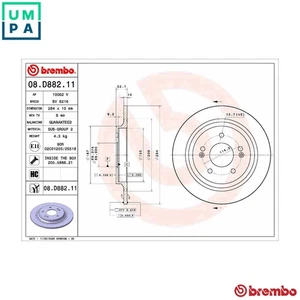 2x BRAKE DISC 08.D882.11 FOR HYUNDAI KIA G4FJ 1.6L D4FE 1.6L 4cyl KONA 1.6L 4cyl - Picture 1 of 10