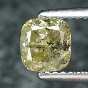 1.05 Ct Rare! 100% Natural No Treated I-1 Extreme Cushion Fancy Yellow Diamond - Picture 1 of 5