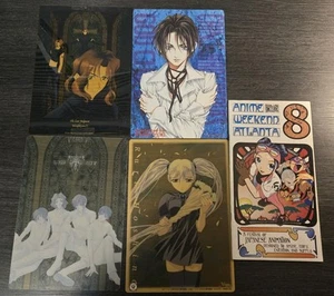 Tarjetas y programa de personajes de anime vintage - Imagen 1 de 5