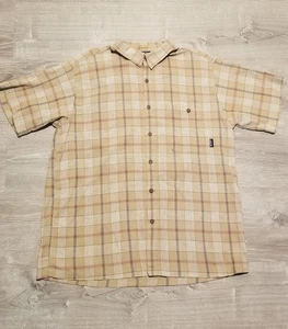 Patagonia 100% Organic Cotton Check Short Sleeve Shirt Lightweight Mens XL - Picture 1 of 4