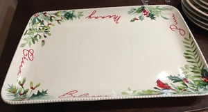 Better Homes  WINTER BOTANICAL Extra Large Serving Tray or Platter 20"x 14.5" - Picture 1 of 6