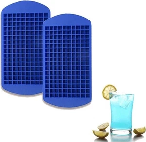 Tiny Cavity Silicone Ice Cube Tray (2 pack) - Small Mold for small, Blue - Picture 1 of 4