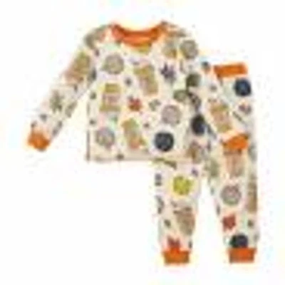 NEW Mud Pie Pumpkin Spice Latte Baby Halloween Fall Outfit Pajamas 6-9 - Image 1 of 4