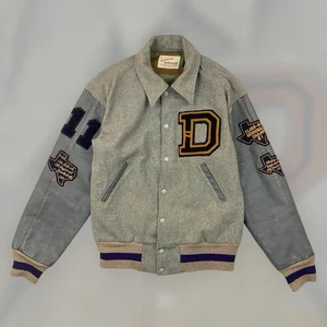 Chaqueta Universitaria De Colección Años 60 Marshall Gamemaster Lana Botón Adulto 38 S Gris Rara EE. UU. - Imagen 1 de 7