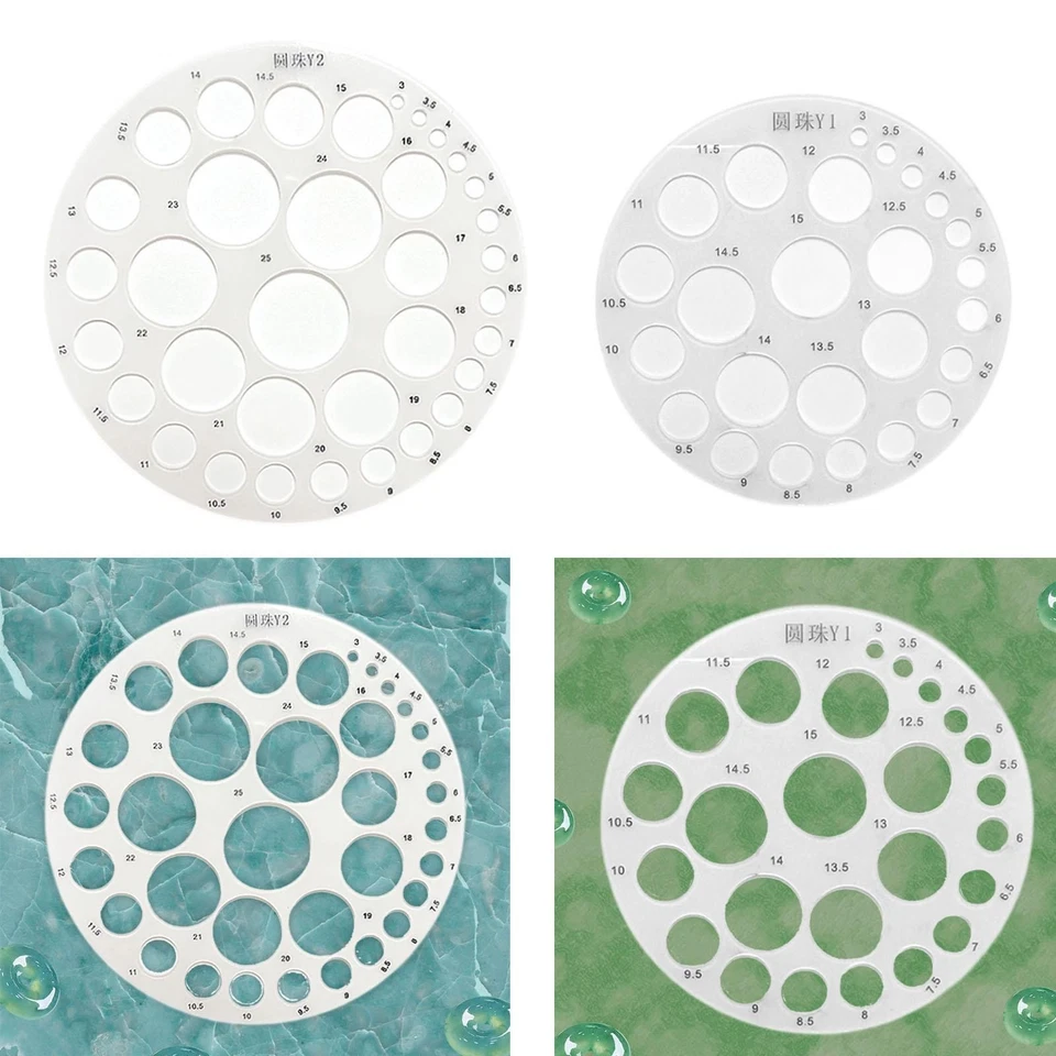 Plantilla de círculo de dibujo regla geométrica acrílico plantilla redonda pequeña agujero redondo Foto 1 de 1
