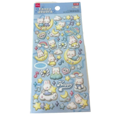 Hoja de pegatinas Daiso Fancy Decora Bunny Bear Foto 1 de 2