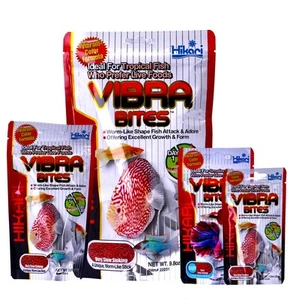 Hikari Vibra Bites Life-Like Worm Fish Food Tropical Discus Aquarium fish Tank - Picture 1 of 5