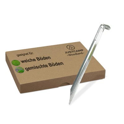 Zeltheringe JUSTCAMP Woodland Heringe Zelt Erdnägel Zeltnägel Zelthering Nagel