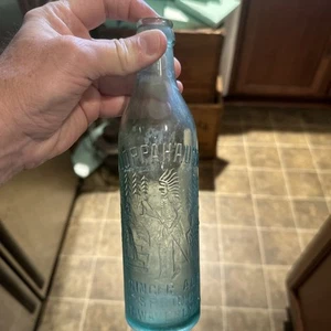 Coppahaunk Ginger Ale Spring Embossed Soda Bottle Waverly Virginia VA “Indian” - Picture 1 of 17