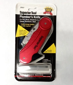 Superior Tool 37517 Plumbers Knife, Stainless Steel Body - Picture 1 of 2