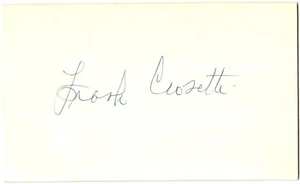 Frank Crosetti -Autógrafo- 1932-1948 Nueva York - Imagen 1 de 1