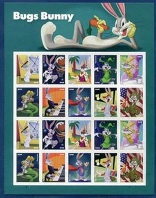 Scott #5494-5503 Bugs Bunny Forever Sheet MNH - Image 1 of 3
