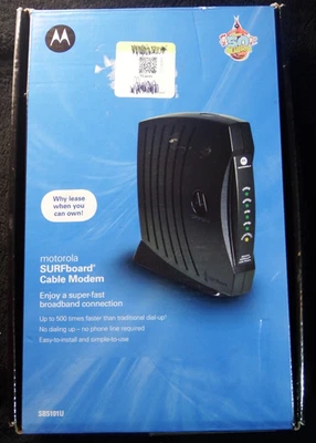 Pre-owned Motorola SURFboard SB5101U Cable Modem with Power Supply & Ethernet - Image 1 of 4