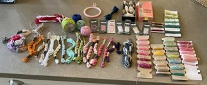 Bulk Lot Of Assorted Embroidery Thread Cotton Pure Wool Floss Sold As One Lot - Picture 1 of 16