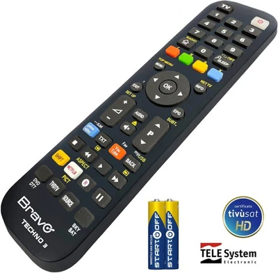 TELECOMANDO DECODER TELESYSTEM TS9011HDTivuSat GIA PRONTO PILE INCLUSE - Immagine 1 di 4