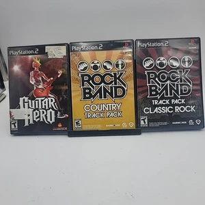 PS2 Rock Band Guitar Hero LOTE Rock Band Clásico, Rock Band Country, Guitar Hero  - Imagen 1 de 10