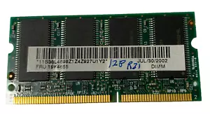 Vintage 128MB 128 MB PC133 144 PIN FRU 19K4655 SODIMM MEMORY IBM LAPTOP RAM - Picture 1 of 4