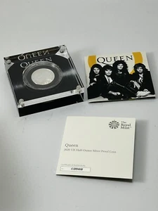 Great Britain UK 2020 £1 One Pounds QUEEN MUSIC LEGENDS 1/2oz Silver Proof Coin - Picture 1 of 7