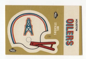 1982 Fleer NFL Team Action Houston Oilers Helmet Sticker & Schedule - Bild 1 von 1