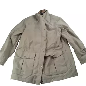 BURBERRY Jacket Large Beige Womens Coat Padded Fleece Lined - Picture 1 of 13