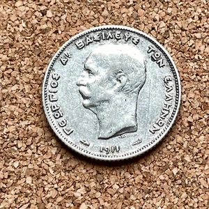 Greece. George I, 1863-1913. 1 Drachme 1911 Paris. E2527 - Picture 1 of 3