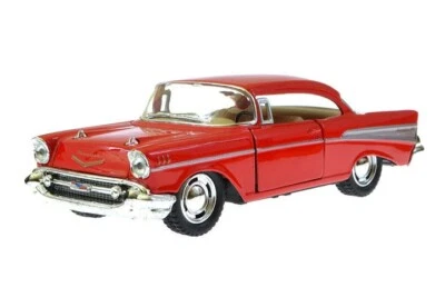 5313/3D) kinsmart 5". 1957 chevrolet  Bel Air (red color. ) 1/40 scale.  - Image 1 of 4