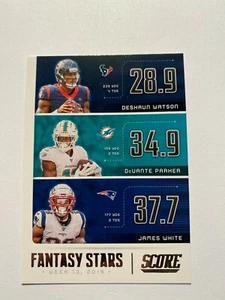 2020 Score Fantasy Stars #FS-DDJ Deshaun Watson DeVante Parker James White - Picture 1 of 1