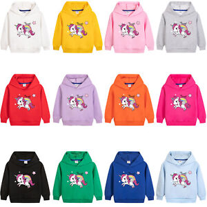 Kids Girls Pullover Cute Printed Hoodies Casual Sweatshirt Soft Tops Long Sleeve
