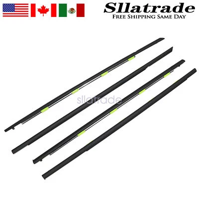 4 Pcs For Honda Civic 1996-2000 Door Belt Weatherstrip Window Seal Molding Set — 第 1/4 张图片