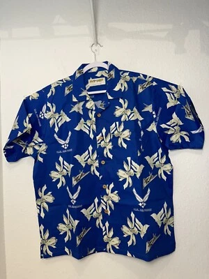 Vtg. Kamp Shirt By Eagle Crest Mens 2XL US Air Force F-14 F-117 Nighthawk Floral - Image 1 of 3