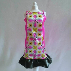 NEW Barbie Style Glam Luxe Night Party Doll Dress Faux Leather Ruffle ~ Clothing - Picture 1 of 1
