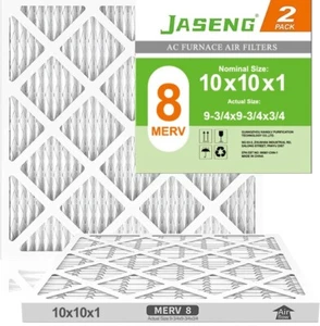 2 Pack Of 10x 10x 1 AC Furnace Air Filter, MERV 8 - Picture 1 of 10